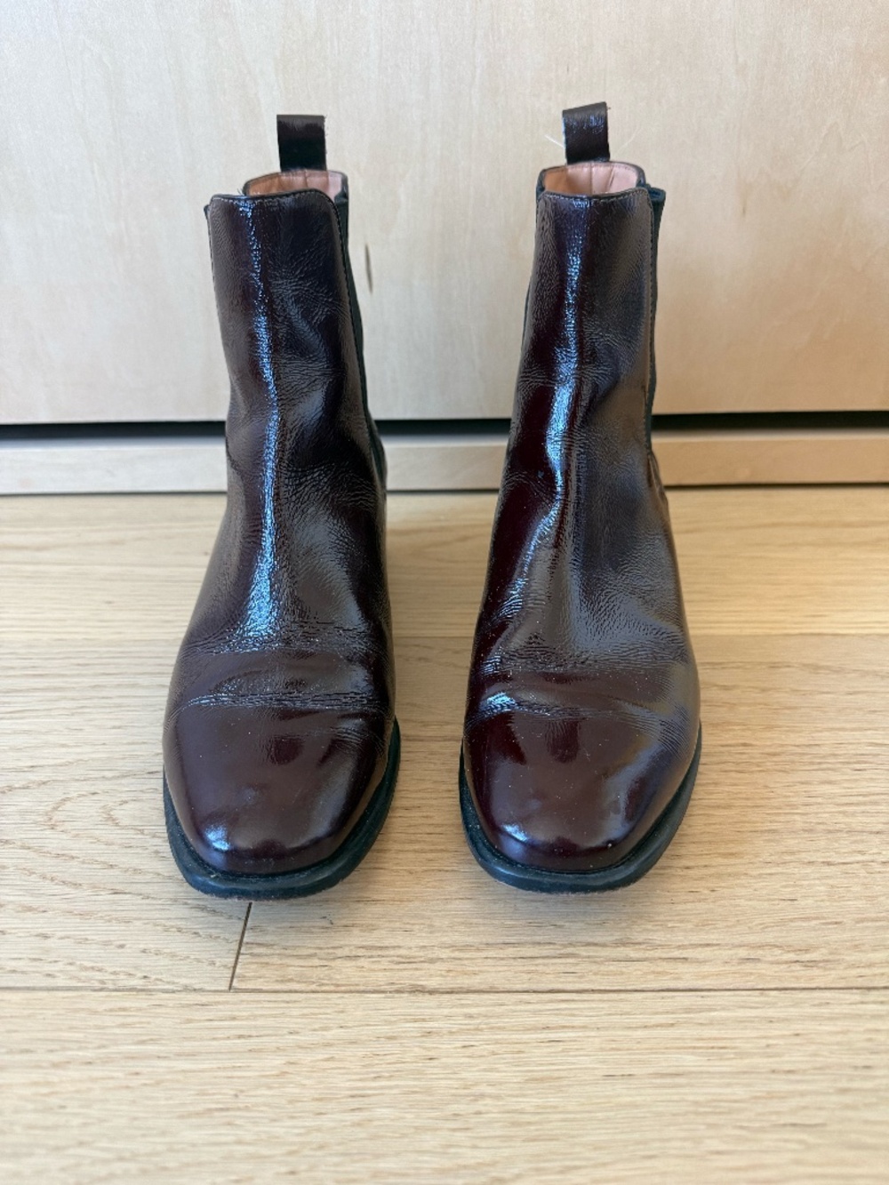 Rachel Comey Thora Chelsea Boot - Burgundy / Dark Redish Brown Leather - Size 38